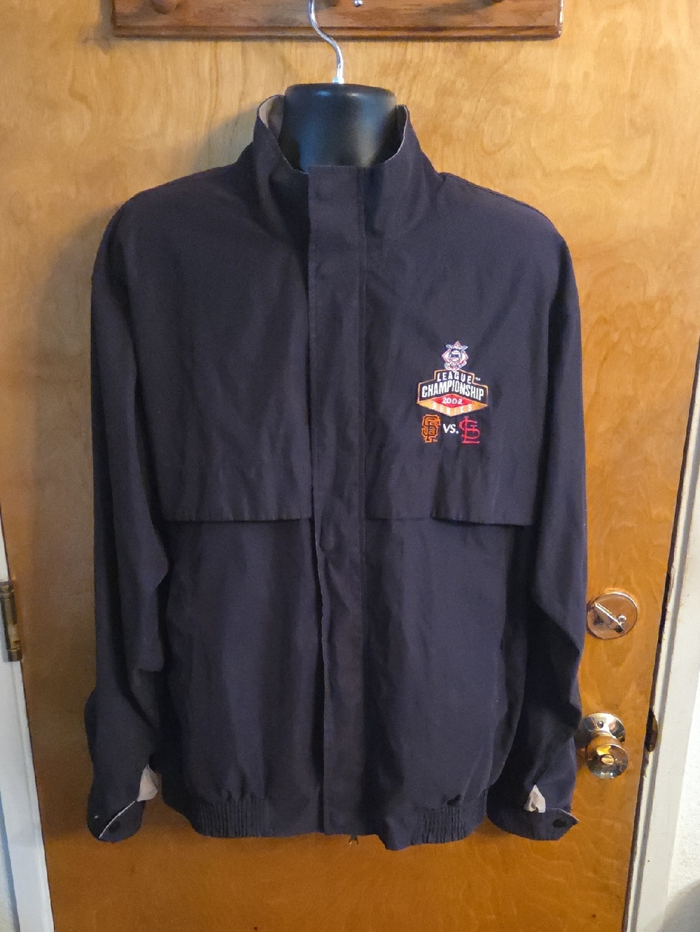 VTG 2002 SF Giants Vs. ST. Cardinals‎ League Championship Windbreaker Jacket XL